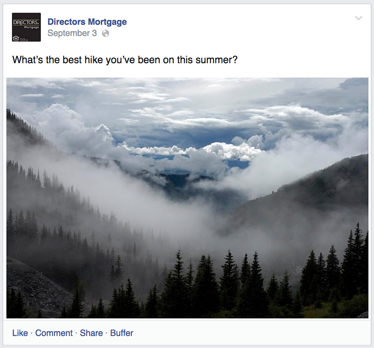 Question Post Mortgage Social Media Post Idea