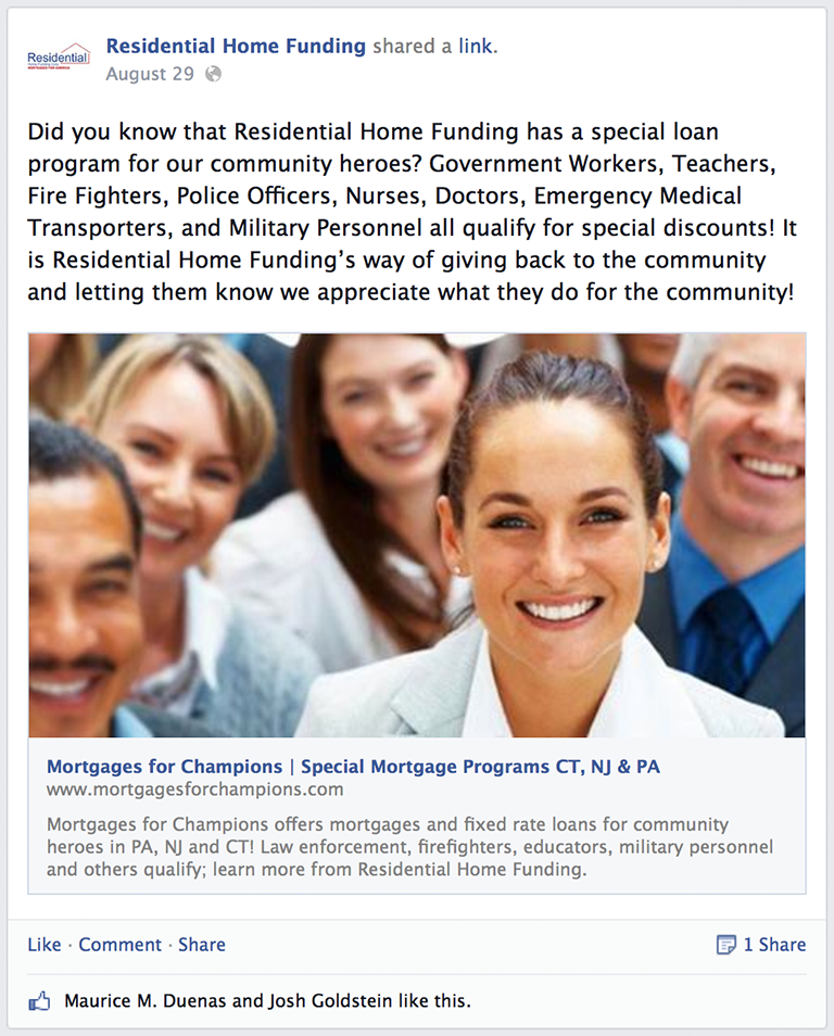 New Loan Product Mortgage Social Media Post Idea