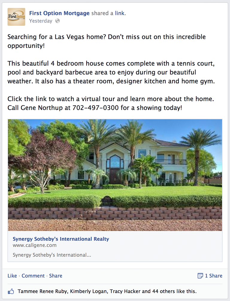 Realtor Partner Listing Mortgage Social Media Post Idea