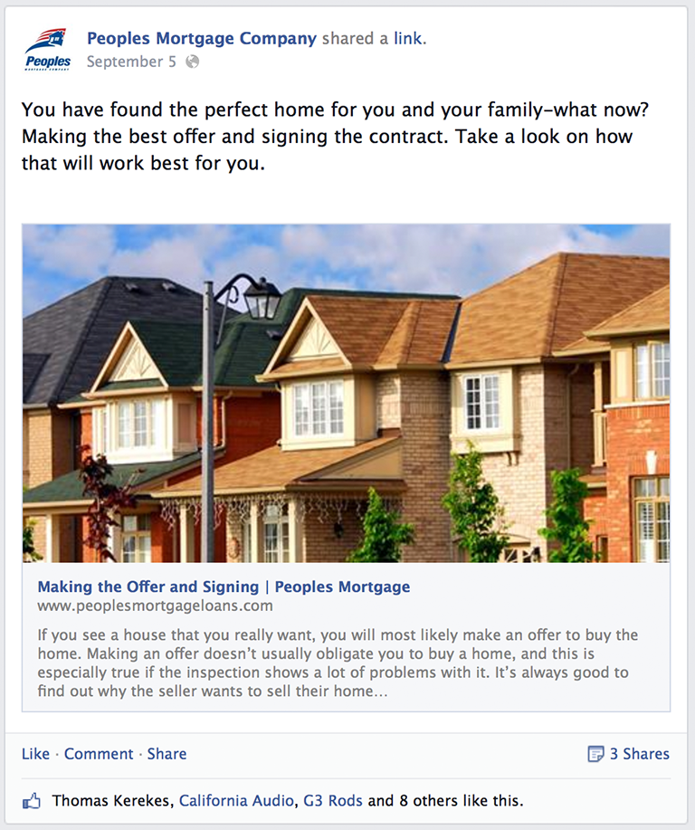 Blog Post Mortgage Social Media Post Idea